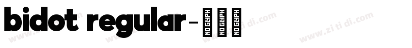 bidot regular字体转换